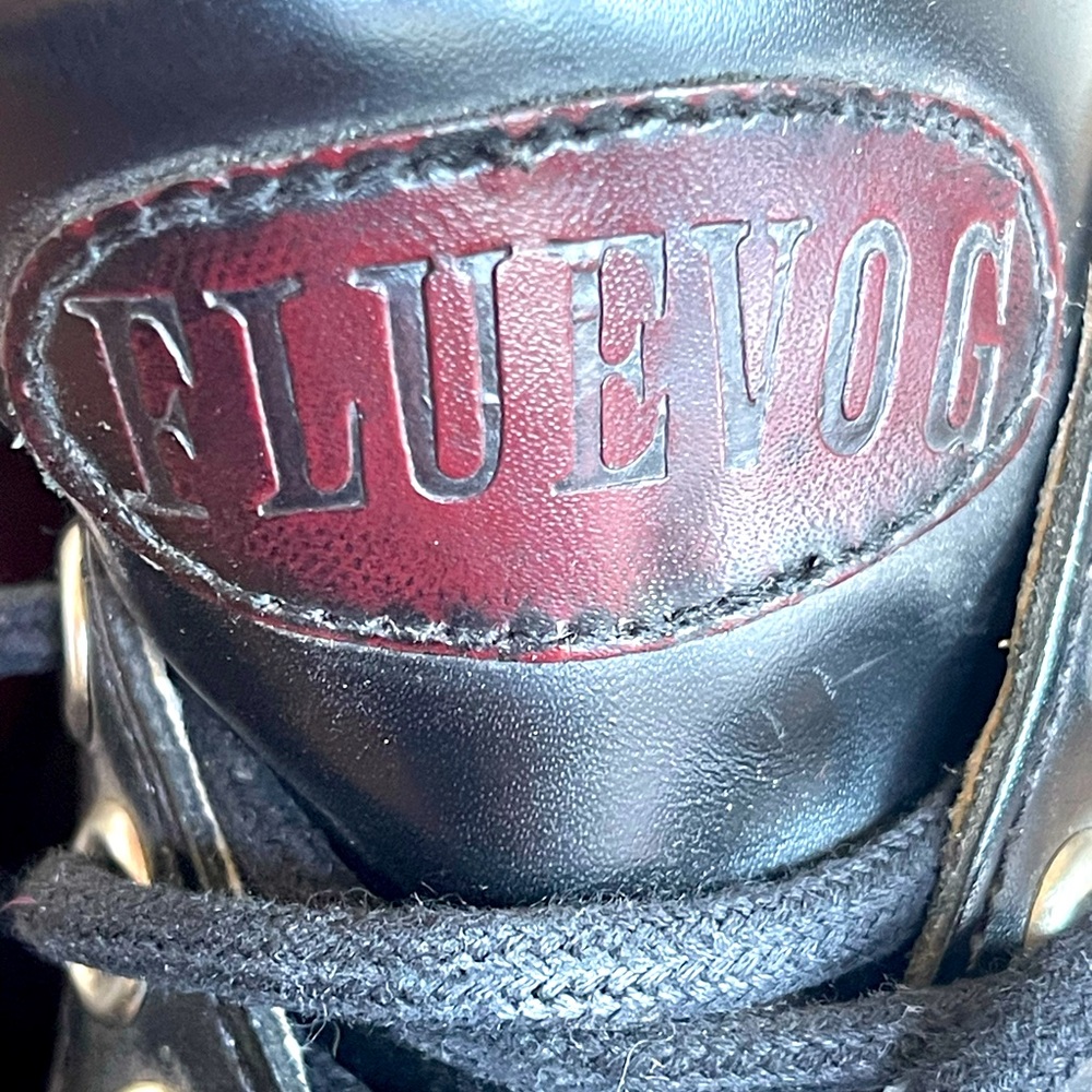 SOLD-JOHN FLUEVOG ANGELS FLAME Black Cordovan Leather Heavy Seventh Heaven Soles - Picture 3 of 14